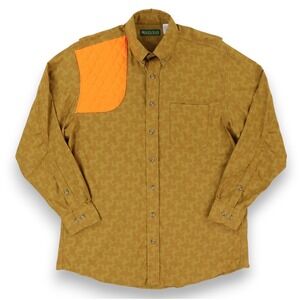 Kevins Plantation Shooting Shirt Mens Medium Camouflage Shoulder Patch Hunting
